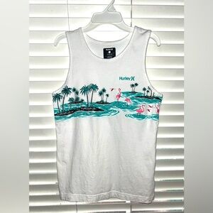 Boys Hurley Sleeveless Tropical Flamingo Tank